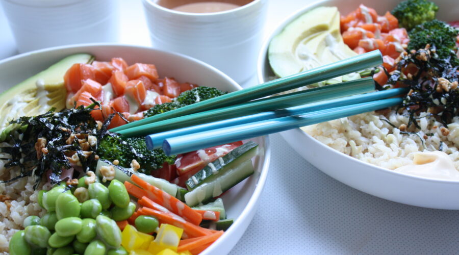 Salmon sushi bowls | The Fare Sage