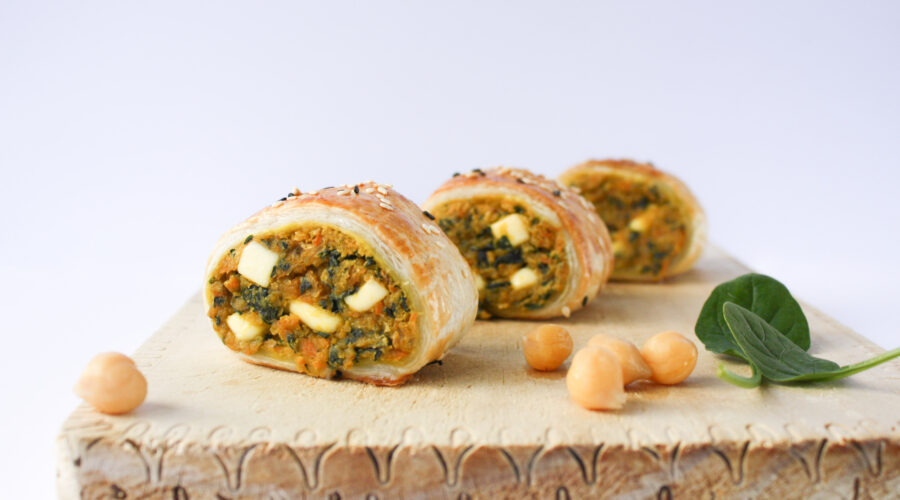 Spinach, chickpea and sweet potato sausage rolls | The Fare Sage