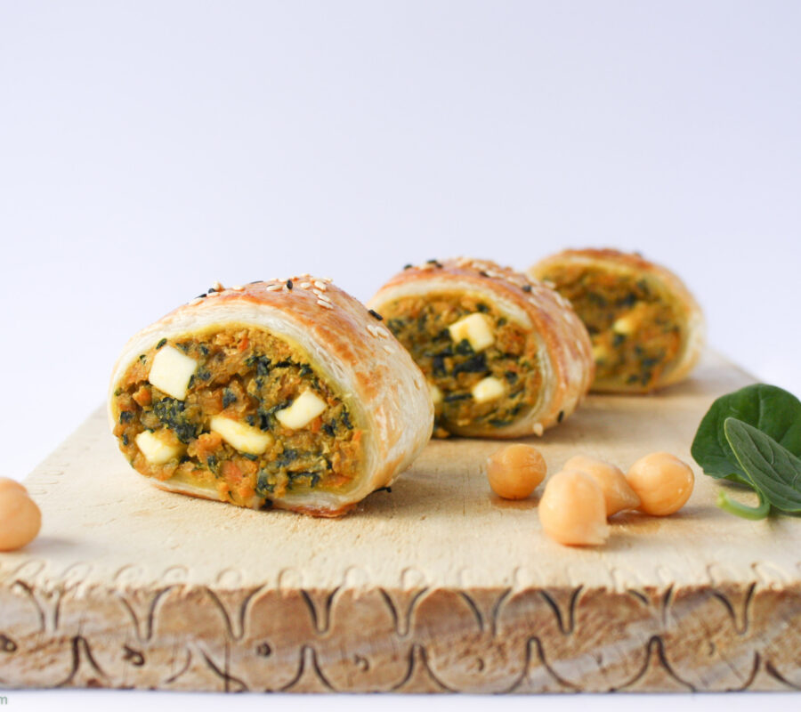 Spinach, chickpea and sweet potato sausage rolls | The Fare Sage