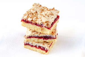 Raspberry slice with lime and coconut | The Fare Sage