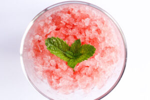 Watermelon granita with a hint of mint